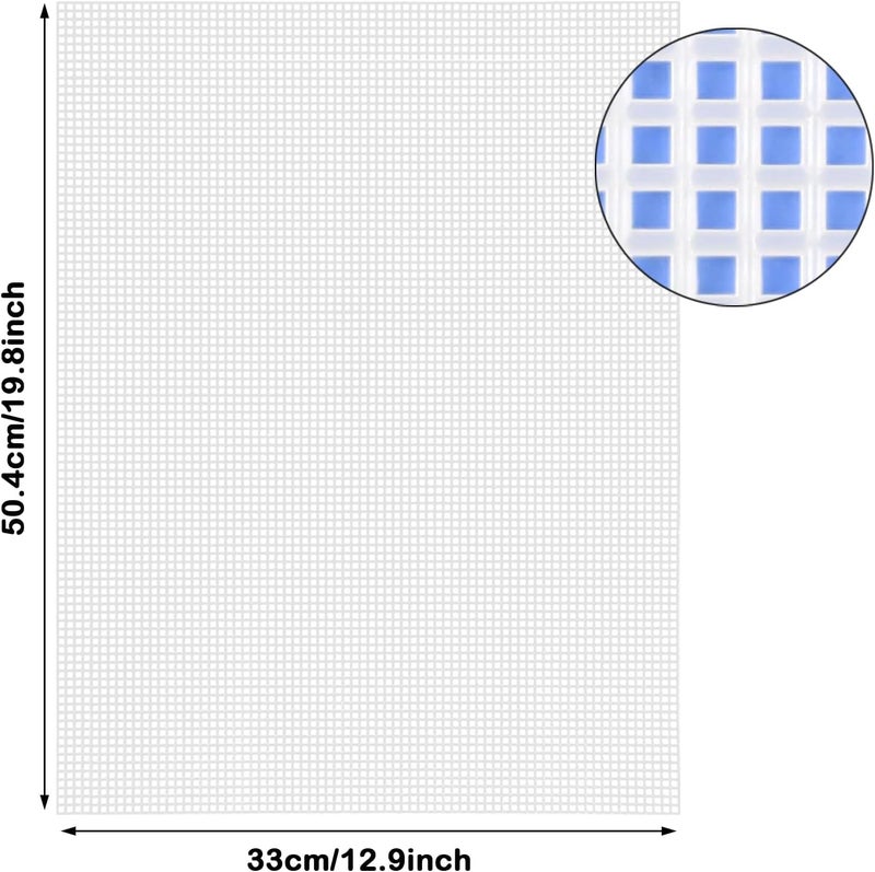 Allazone 3 PCS Plastic Canvas, 19.3 x 13 Inch Plastic Mesh Sheet for Cross Stitch, Embroidery, Knit Crochet Projects - Image 2